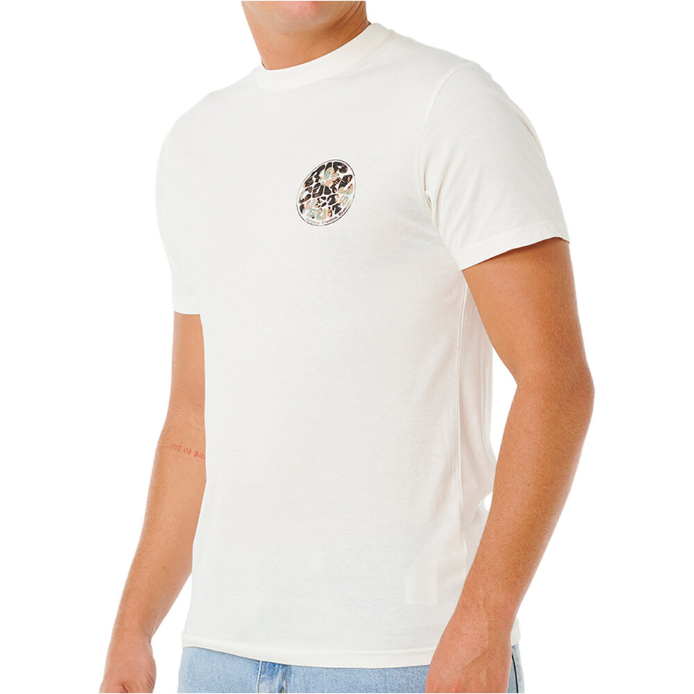 Rip Curl camiseta manga corta hombre WETTIE PASSAGE ICON BLANCO vista detalle