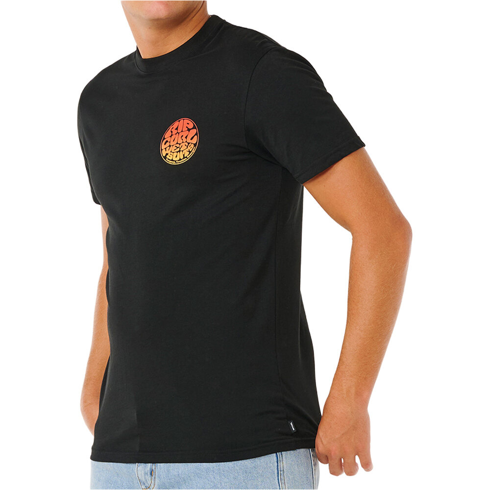 Rip Curl camiseta manga corta hombre WETTIE PASSAGE ICON NEGRO vista detalle