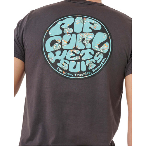 Rip Curl camiseta manga corta hombre WETTIE PASSAGE ICON NEGRO