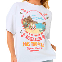 Rip Curl camiseta manga corta mujer COVE HERITAGE BLANCO vista detalle