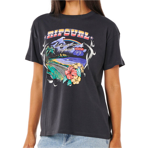 Rip Curl camiseta manga corta mujer PACIFIC RIDER NEGRO