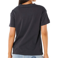 Rip Curl camiseta manga corta mujer PACIFIC RIDER NEGRO vista trasera