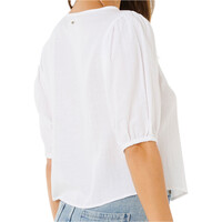Rip Curl camiseta manga corta mujer VIBE SURF BLANCO vista trasera