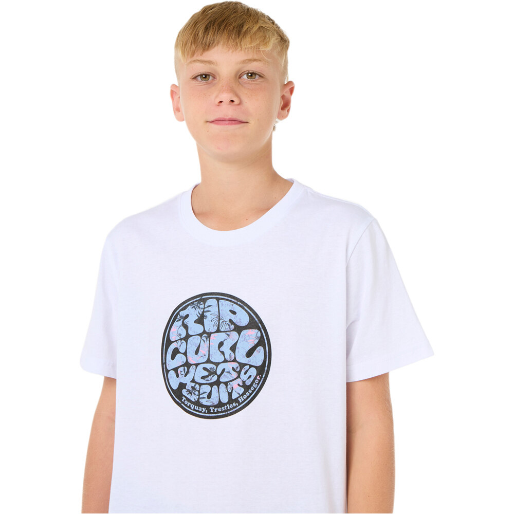 Rip Curl camiseta manga corta niño FILGREESS BLANCO vista detalle