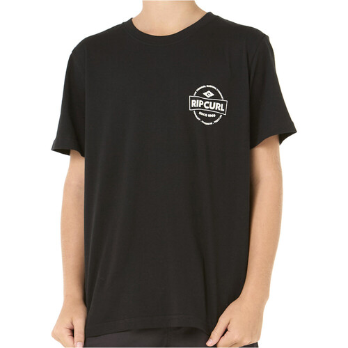 Rip Curl camiseta manga corta niño STAPLE NEGRO