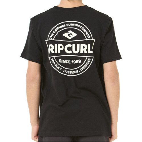 Rip Curl camiseta manga corta niño STAPLE NEGRO