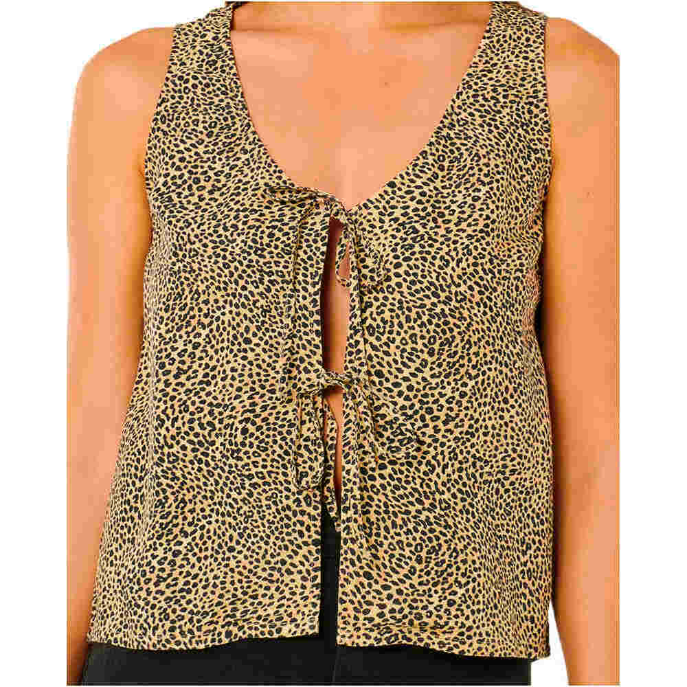 Rip Curl camiseta tirantes mujer ANIMAL INSTINCTS MARRON vista detalle