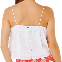 Rip Curl camiseta tirantes mujer OASIS BRODERIE TOP BLANCO vista trasera