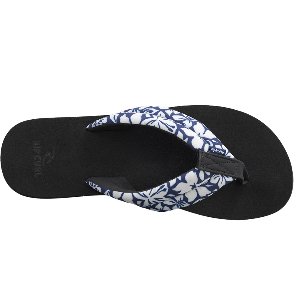 Rip Curl chanclas mujer FREEDOM PLUSH BLOOM NEGRO vista superior