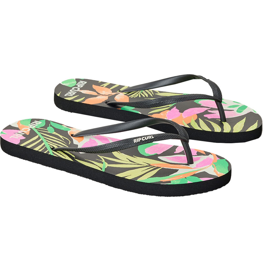 Rip Curl chanclas mujer MIXED BLOOM NEGRO lateral interior