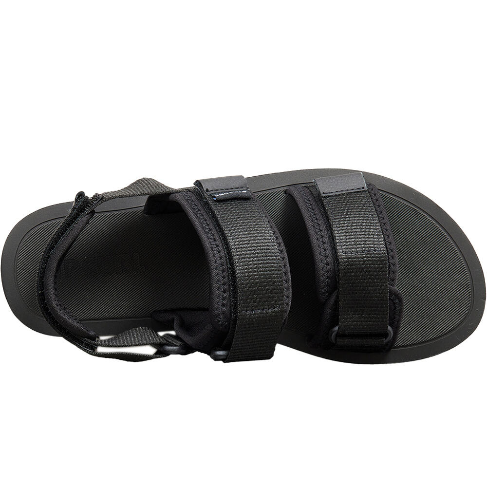 Rip Curl chanclas mujer NEWQUAY BLOOM NEGRO vista superior