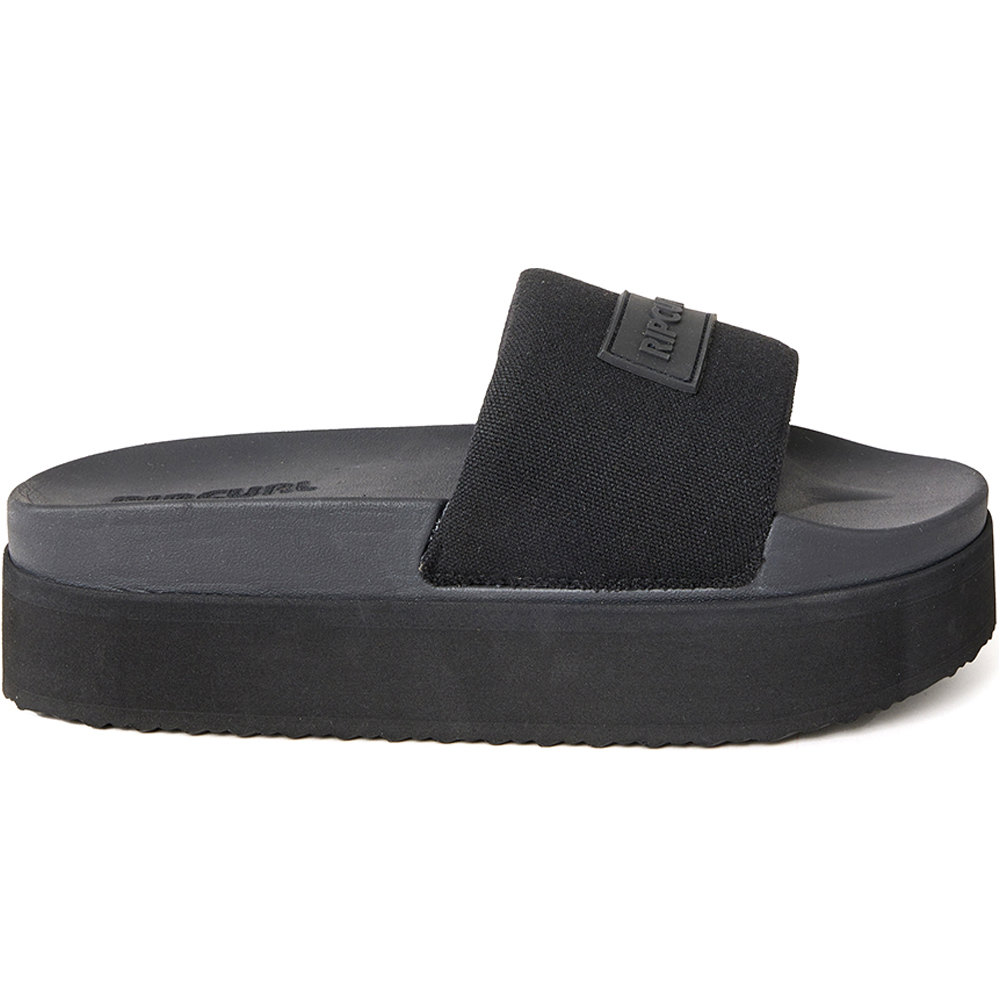 Rip Curl chanclas mujer PREMIUM SURF BLOOM SLIDE NEGRO lateral exterior
