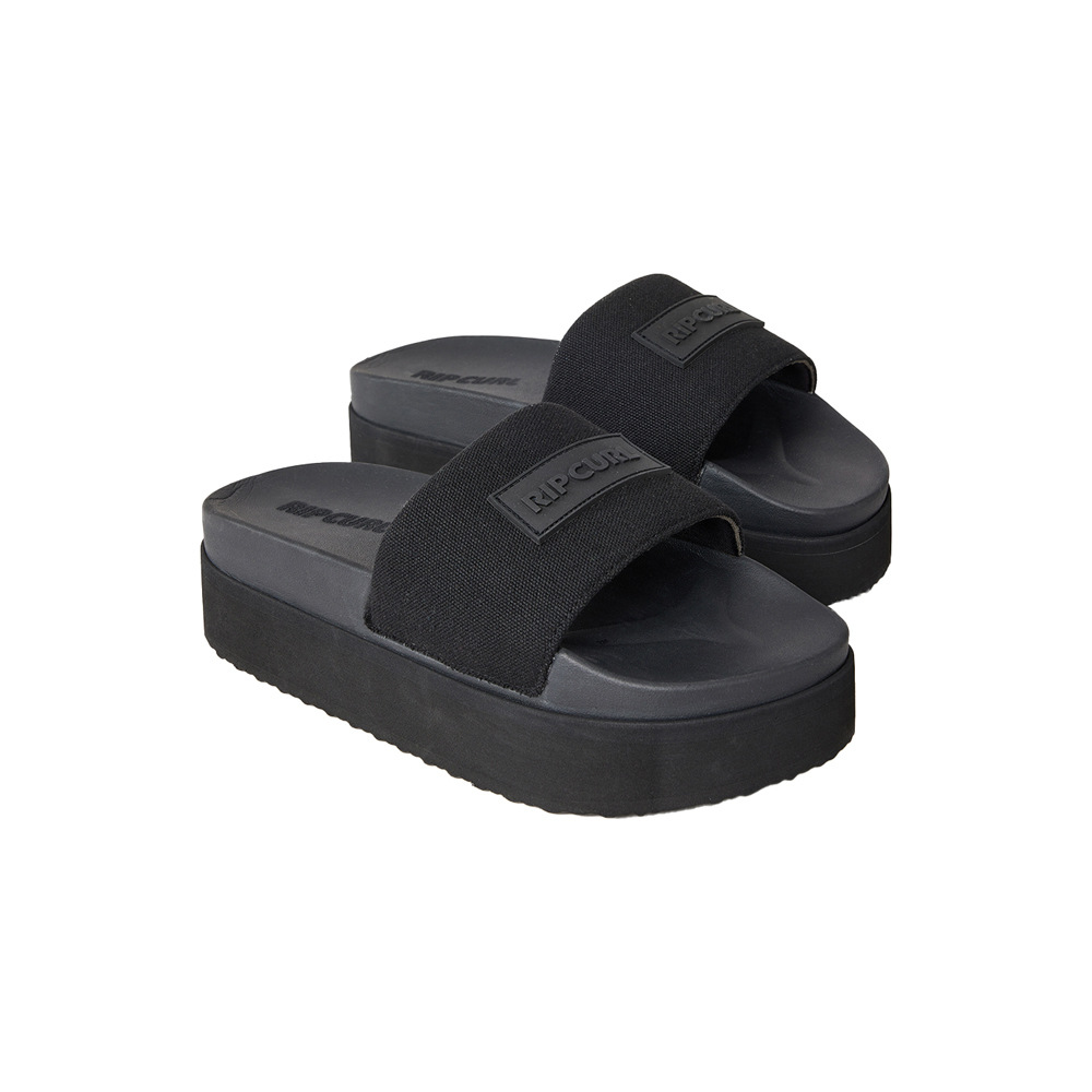 Rip Curl chanclas mujer PREMIUM SURF BLOOM SLIDE NEGRO lateral interior