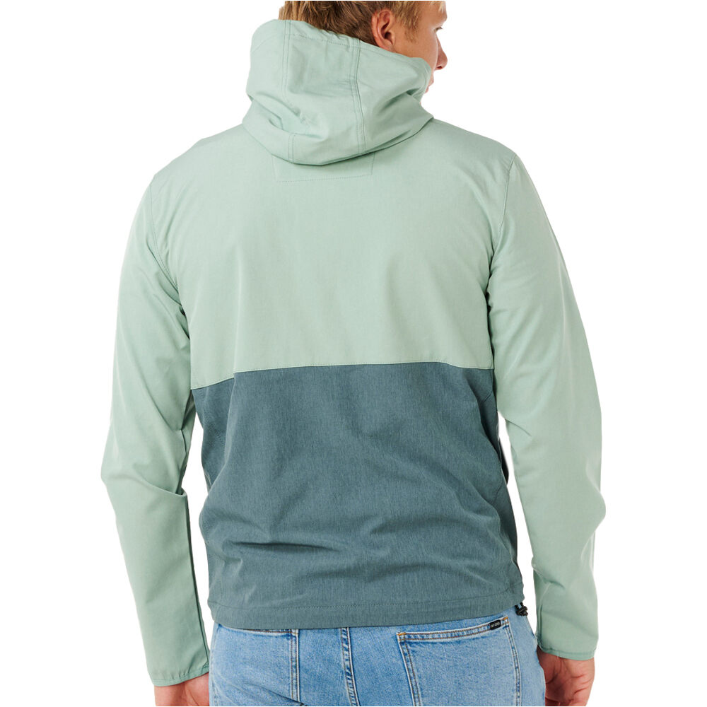 Rip Curl chaquetas hombre ANTI SERIES ELITE VERDE vista trasera