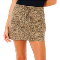 Rip Curl faldas mujer ANIMAL INSTINCTS MARRON vista frontal