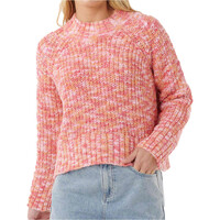 Rip Curl jersey mujer BEACH PARTY SLUB ROSA vista frontal