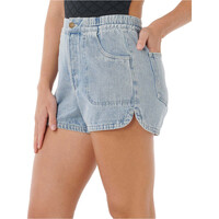 Rip Curl pantalón corto deporte mujer PACIFIC RIDER DENIM AZUL vista trasera