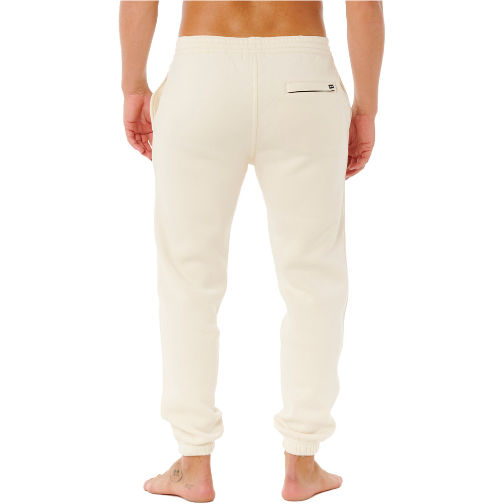 Rip Curl pantalón hombre CLASSIC SURF TRACKPANT BLANCO vista trasera