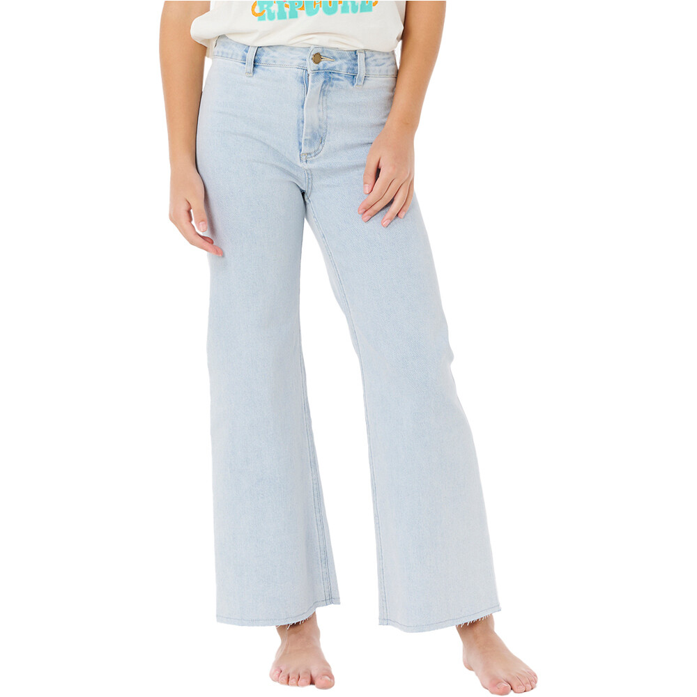 Rip Curl pantalón niña HOLIDAY DENIM AZUL vista frontal