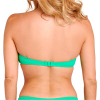 Rip Curl parte de arriba bikini CUSTOM RIB BANDEAU VERDE vista trasera