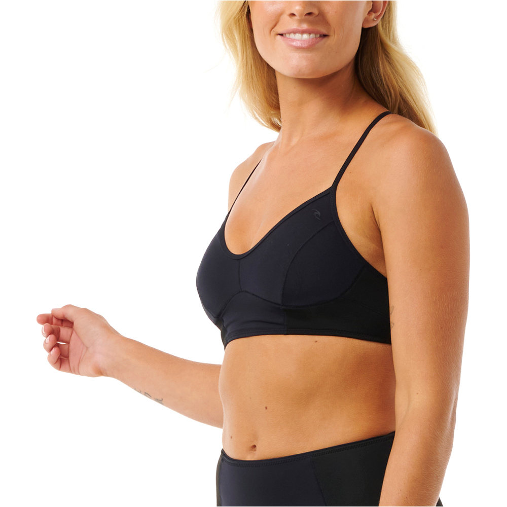 Rip Curl parte de arriba bikini MIRAGE ULTIMATE NEGRO vista detalle