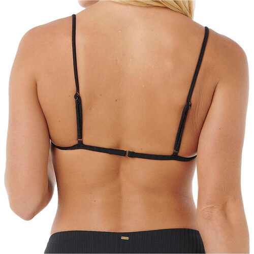 Rip Curl parte de arriba bikini PREMIUM SURF BANDED FIXED TRI NEGRO