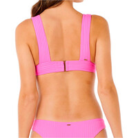Rip Curl parte de arriba bikini PREMIUM SURF D-DD DEEP V ROSA vista trasera