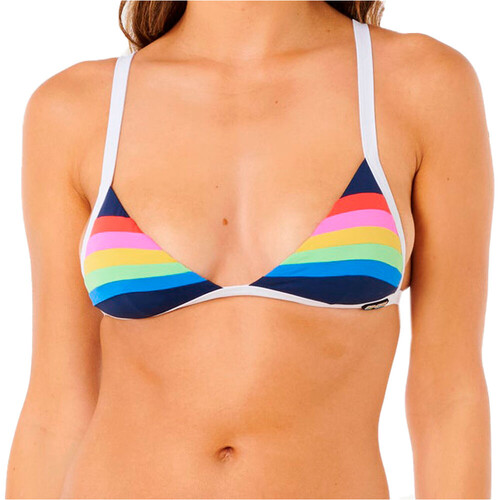 Rip Curl parte de arriba bikini SURF STRIPE FIXED TRI AZUL