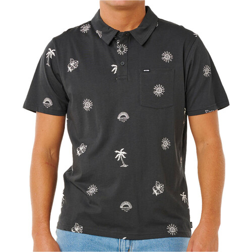 Rip Curl polo manga corta hombre SESSIONS NEGRO