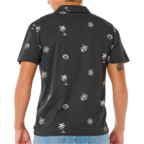Rip Curl polo manga corta hombre SESSIONS NEGRO