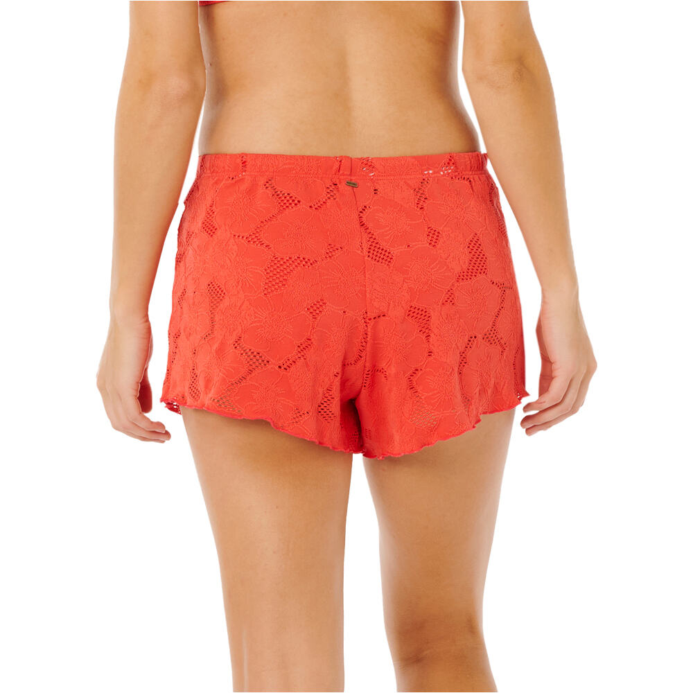 Rip Curl short baño mujer OASIS SWIM ROJO vista trasera