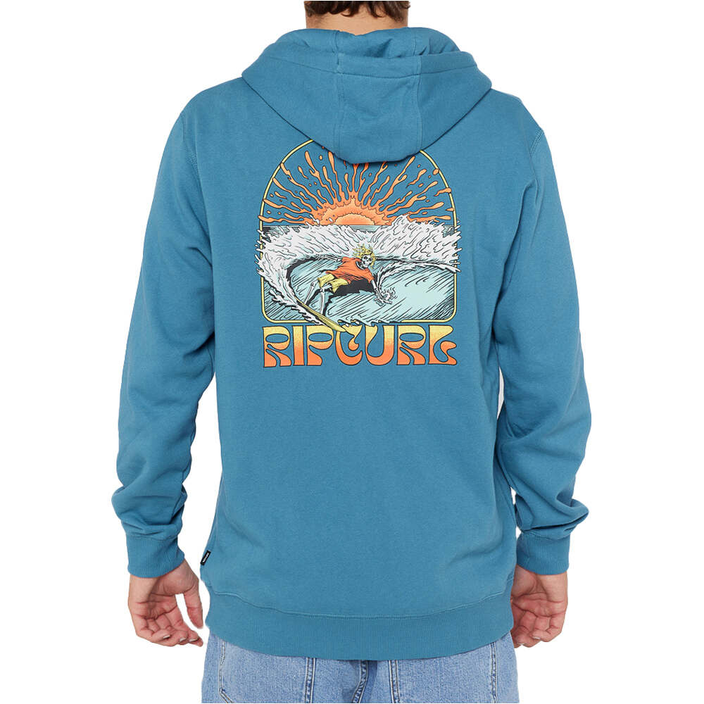 Rip Curl sudadera hombre GRATEFUL SHRED AZUL vista trasera