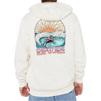 Rip Curl sudadera hombre GRATEFUL SHRED BLANCO vista trasera