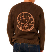 Rip Curl sudadera hombre PREMIUM SURF MARRON vista trasera