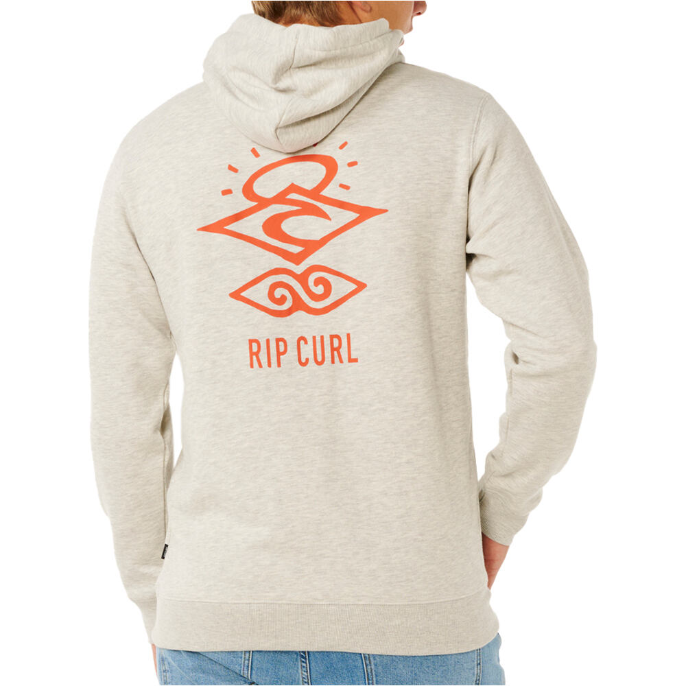 Rip Curl sudadera hombre SEARCH ICON GRIS vista trasera