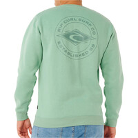 Rip Curl sudadera hombre STAPLER VERDE vista trasera