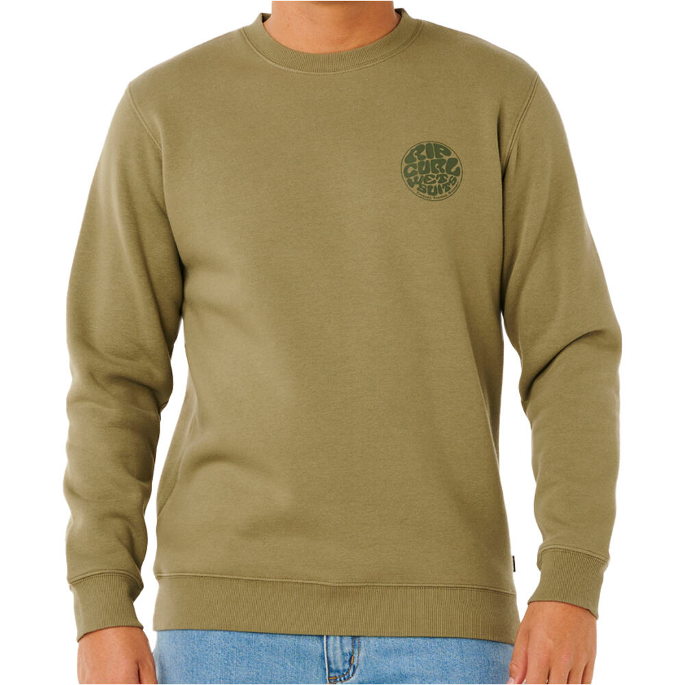 Rip Curl sudadera hombre WETSUIT ICON VERDE vista frontal