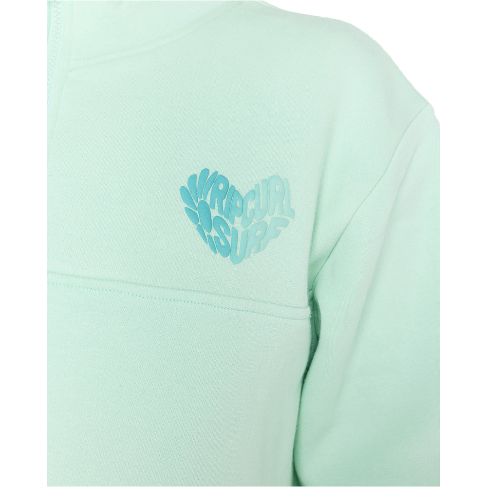 Rip Curl sudadera mujer HALF ZIP FLEECE VERDE vista detalle