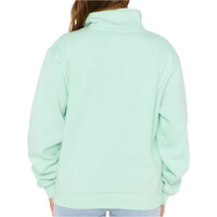 Rip Curl sudadera mujer HALF ZIP FLEECE VERDE vista trasera