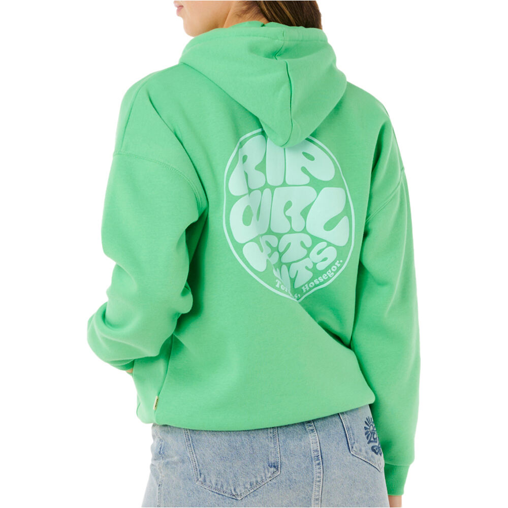 Rip Curl sudadera mujer ICONS OF SURF HERITAGE VERDE vista trasera