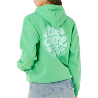 Rip Curl sudadera mujer ICONS OF SURF HERITAGE VERDE vista trasera