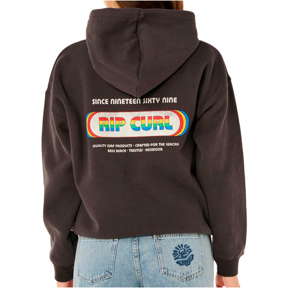 Rip Curl sudadera mujer SURF REVIVAL HERITAGE NEGRO vista trasera