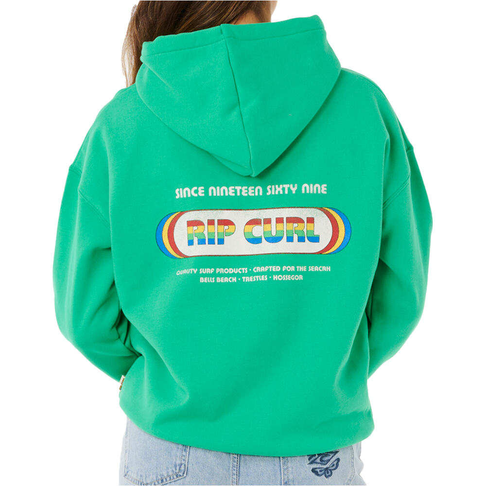 Rip Curl sudadera mujer SURF REVIVAL HERITAGE VERDE vista trasera