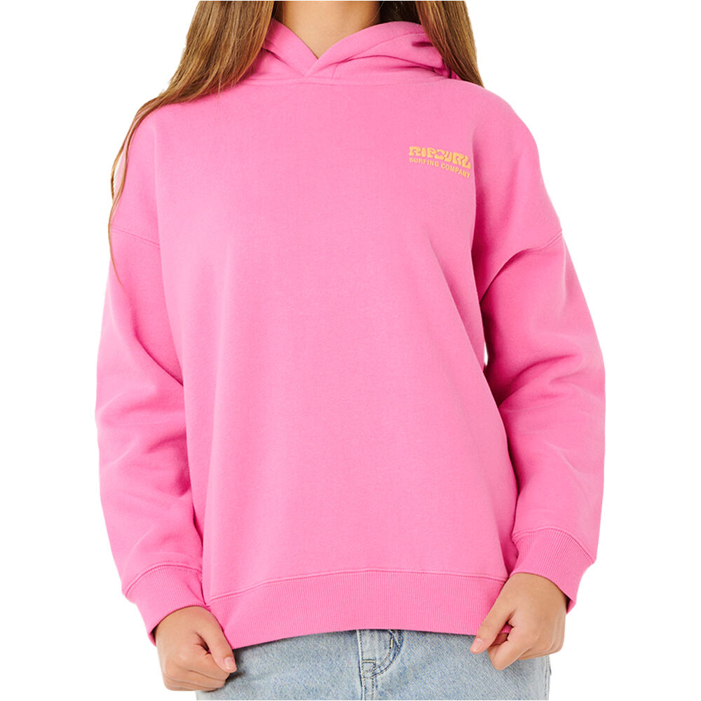 Rip Curl sudadera niña SURF PUFF ROSA vista frontal