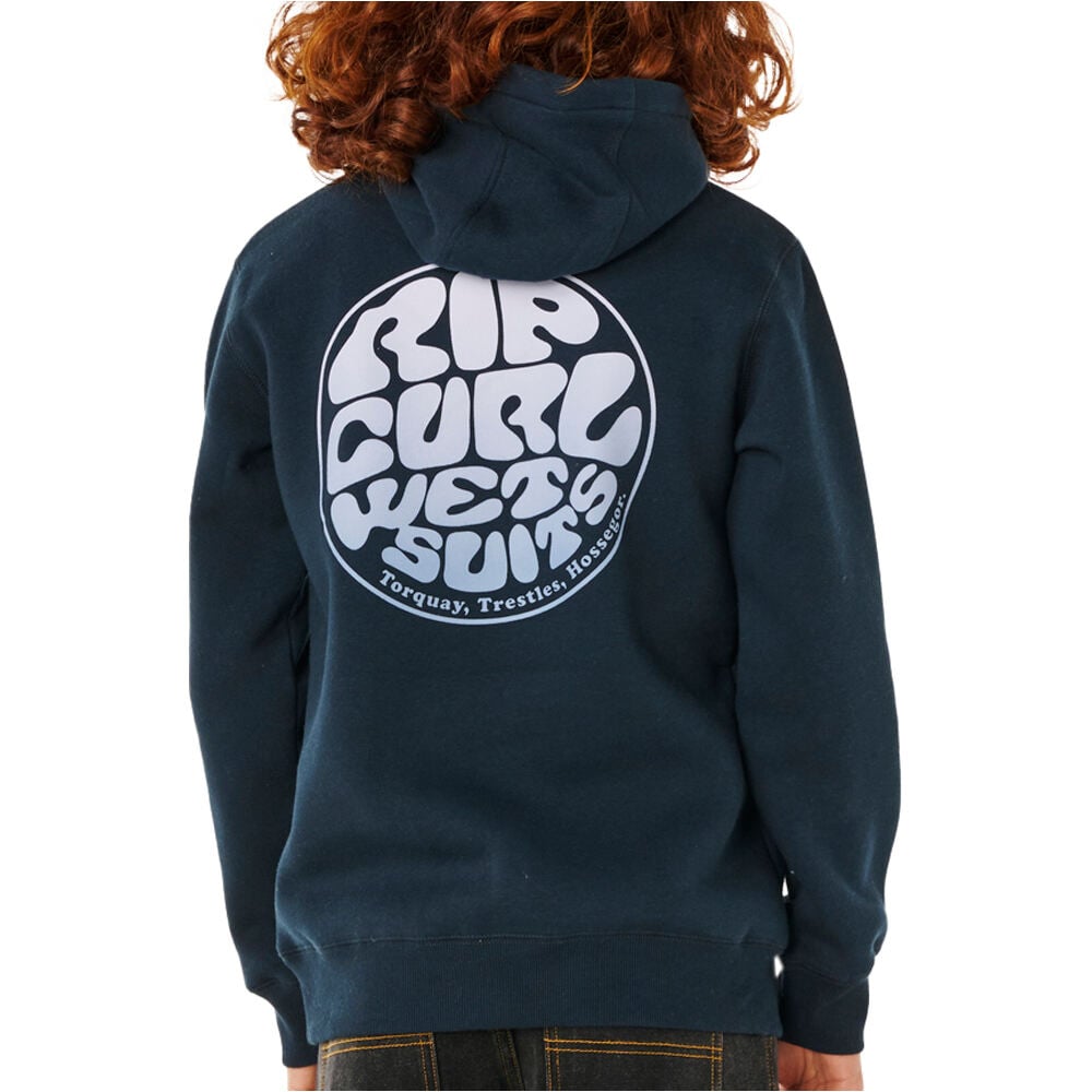 Rip Curl sudadera niño WETSUIT ICON AZUL vista trasera