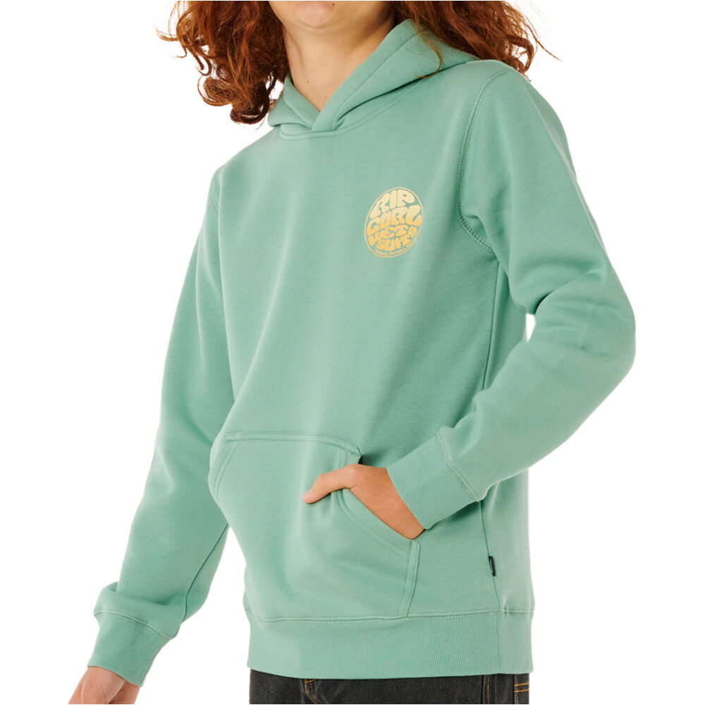 Rip Curl sudadera niño WETSUIT ICON VERDE vista trasera