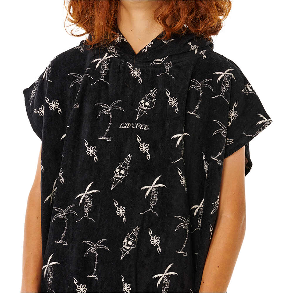 Rip Curl toallas playa infantil MIXED HOODED TOWEL NEGRO 03