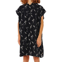 Rip Curl toallas playa infantil MIXED HOODED TOWEL NEGRO vista frontal