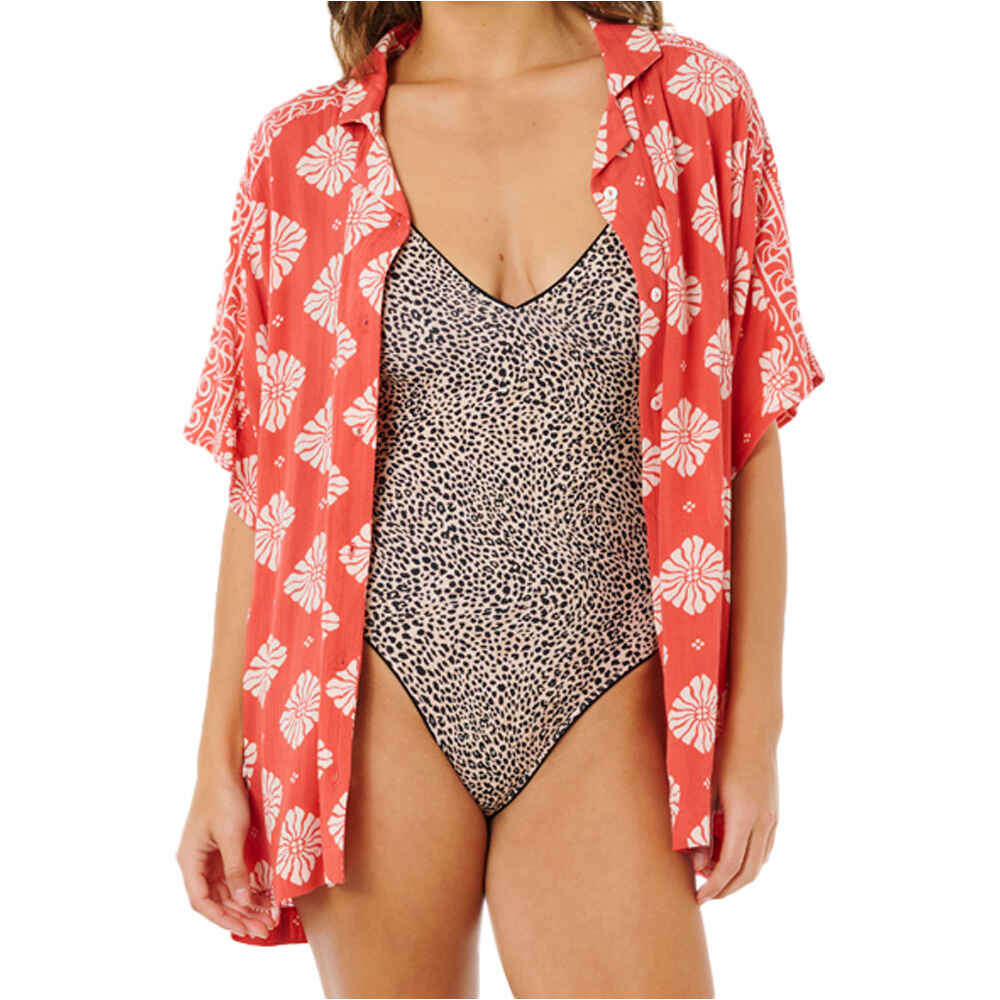 Rip Curl Vestido VENTURA VISCOSE ROJO vista frontal