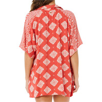 Rip Curl Vestido VENTURA VISCOSE ROJO vista trasera
